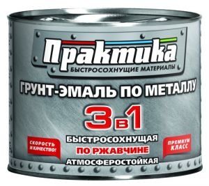 ГРУНТ-ЭМАЛЬ по ржавчине быстросохнущая Практика кр.-коричневая 1,9кг.